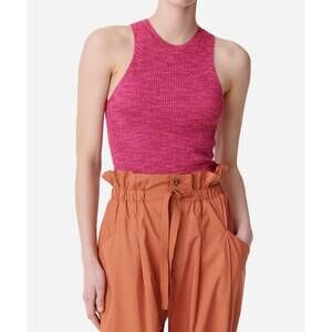 NEW VANESSABRUNO cranberry ribbed tank in peony pink